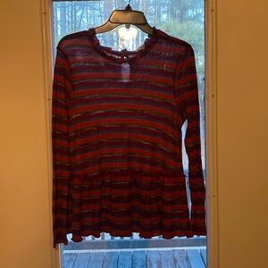 Altr’d State peplum long sleeve top size L